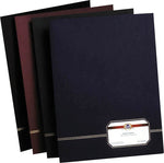 Staples® Monogram Executive Twin-Pocket Folders, Black/Gold