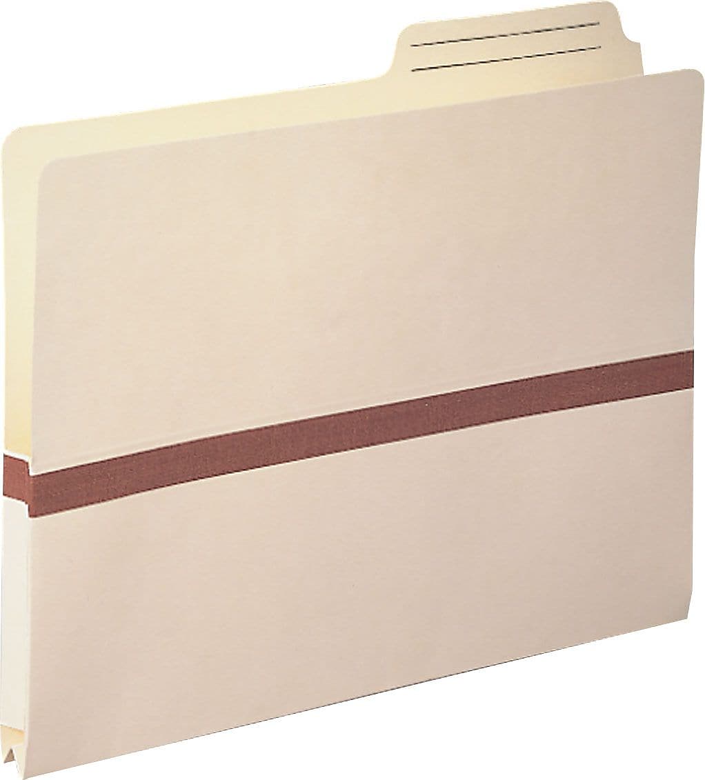 Smead Reinforced File Pocket, 1" Expansion, Letter Size, Manila (75487)