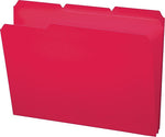 Smead Poly File Folder, 1/3-Cut- Tab Letter Size, Red, 24 per Bx (10501)