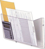 Deflect-O Wall-mount Pockets, Single Letter-Size Wall-Mount Pocket, Clear, 6-1/2Hx14-1/2Wx3"D