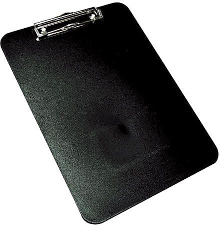 Baumgartens Heavy Duty Polypropylene Clipboard, Letter, Charcoal, 9" x 12 1/2"