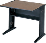 Safco 48" Workstation Desk, Medium Oak/Mahogany (1931)
