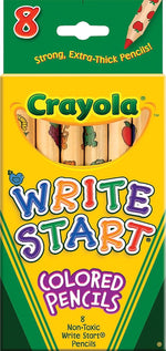 Crayola Kids' Write Start Colored Pencils, Multicolor, 8/Box (68-4108)
