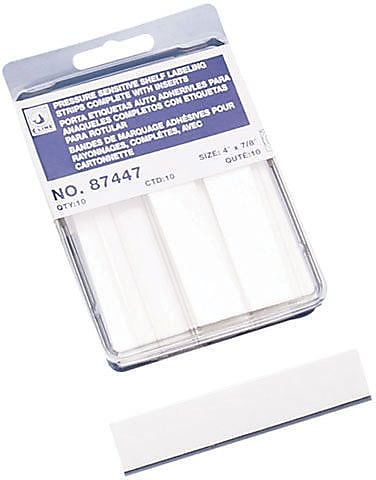 Shelf Label Strip With Insert, 4"x7/8", Clear