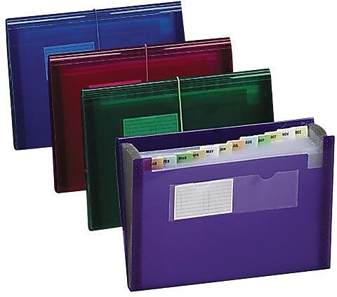 Smead Ultra-Color Expanding Pocket, 13 Pocket, 13"W x 9 1/4"H, Blue (70876)