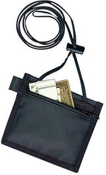 Baumgarten's ID Neck Pouch, Vertical, Adjustable 48" Cord, Black, 2 1/4" x 3 1/2"