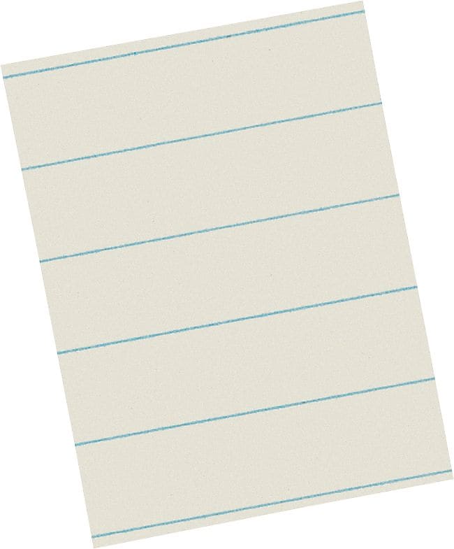Pacon Newsprint Theme Paper, 8-1/2" x 11", Ruled, White, 500 Sheets/Pk