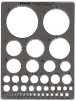 Riser Circle Master Template, 7"x10"x.030", 1/16" to 3"D, GY
