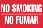 Cosco No Smoking/No Fumar Sign, 8" x 12", Red (098068)