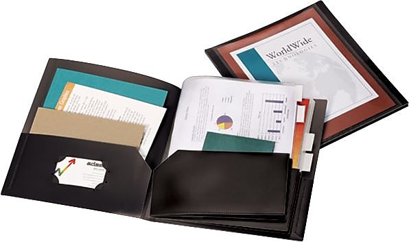 Cardinal ReportPro 10 Pocket Project Organizer with Insertable Tabs, Black (13601)