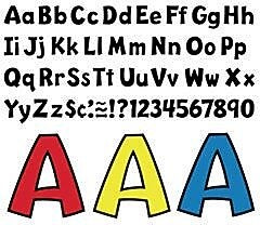 Trend Enterprises Pin-up Ready Letters, 4", Pre-Punched, Blue