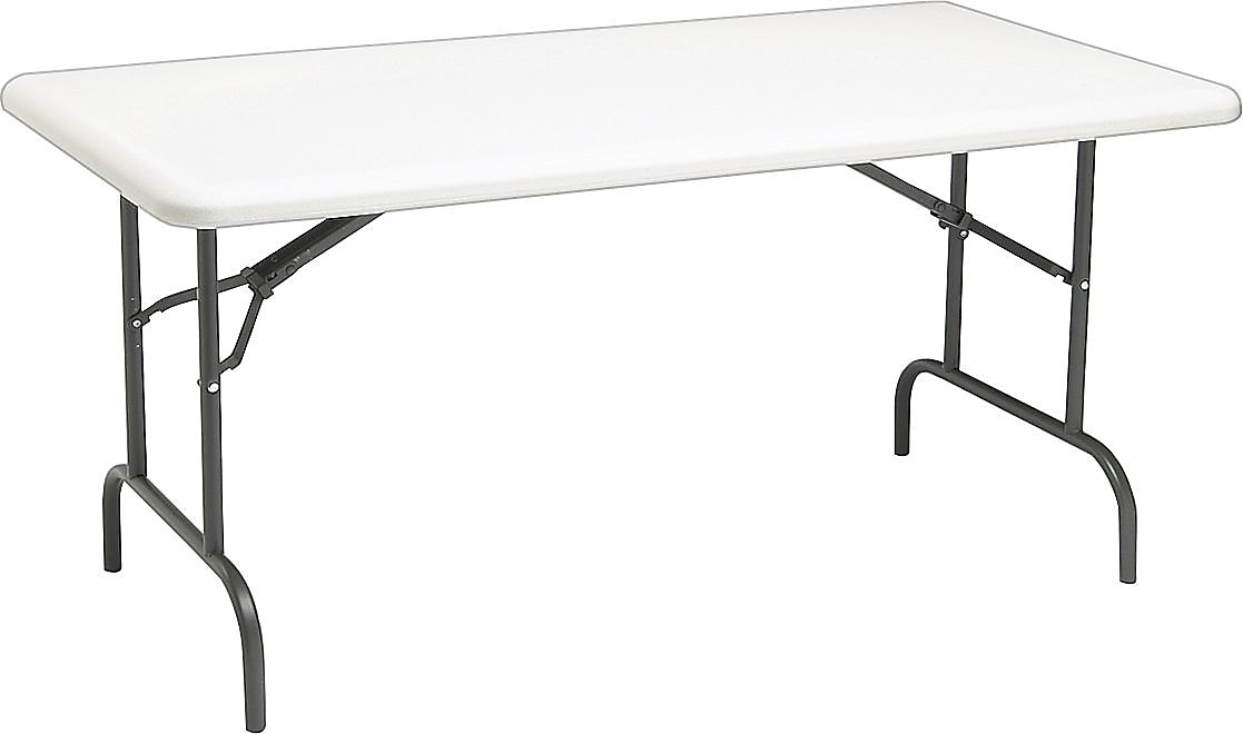 Iceberg IndestrucTable TOO™ 1200 Series Rectangular Folding Table, Platinum, 29"H x 60"W x 30"D