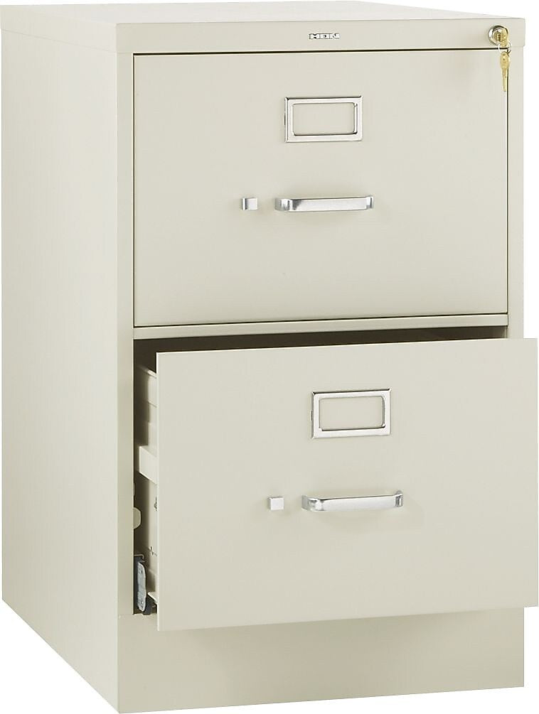 HON 510 Series 2-Drawer 25"D Vertical Files, Legal Size, Putty (HON512CPL)