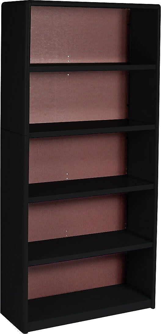 Safco ValueMate Economy 5-Shelf 42.2"H Steel Bookcase, Black (7173BL)