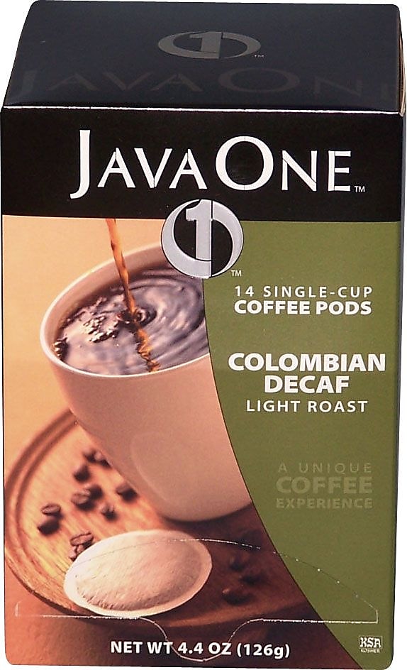 Java One Colombian Roast Decaf Coffee Packet, Light Roast, 0.3 oz., 14/Box (JTC30216)