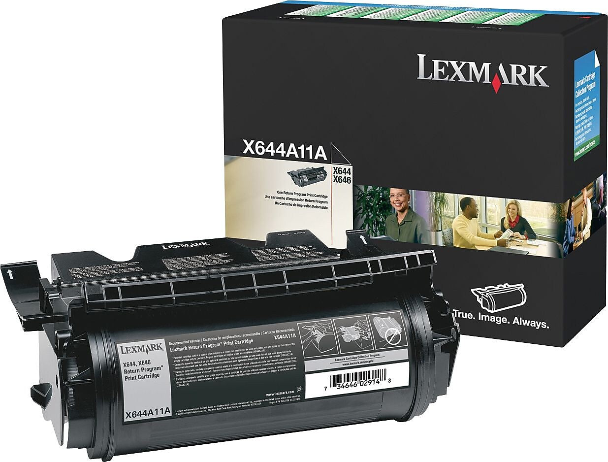 Lexmark X644A11A Black Standard Yield Toner Cartridge