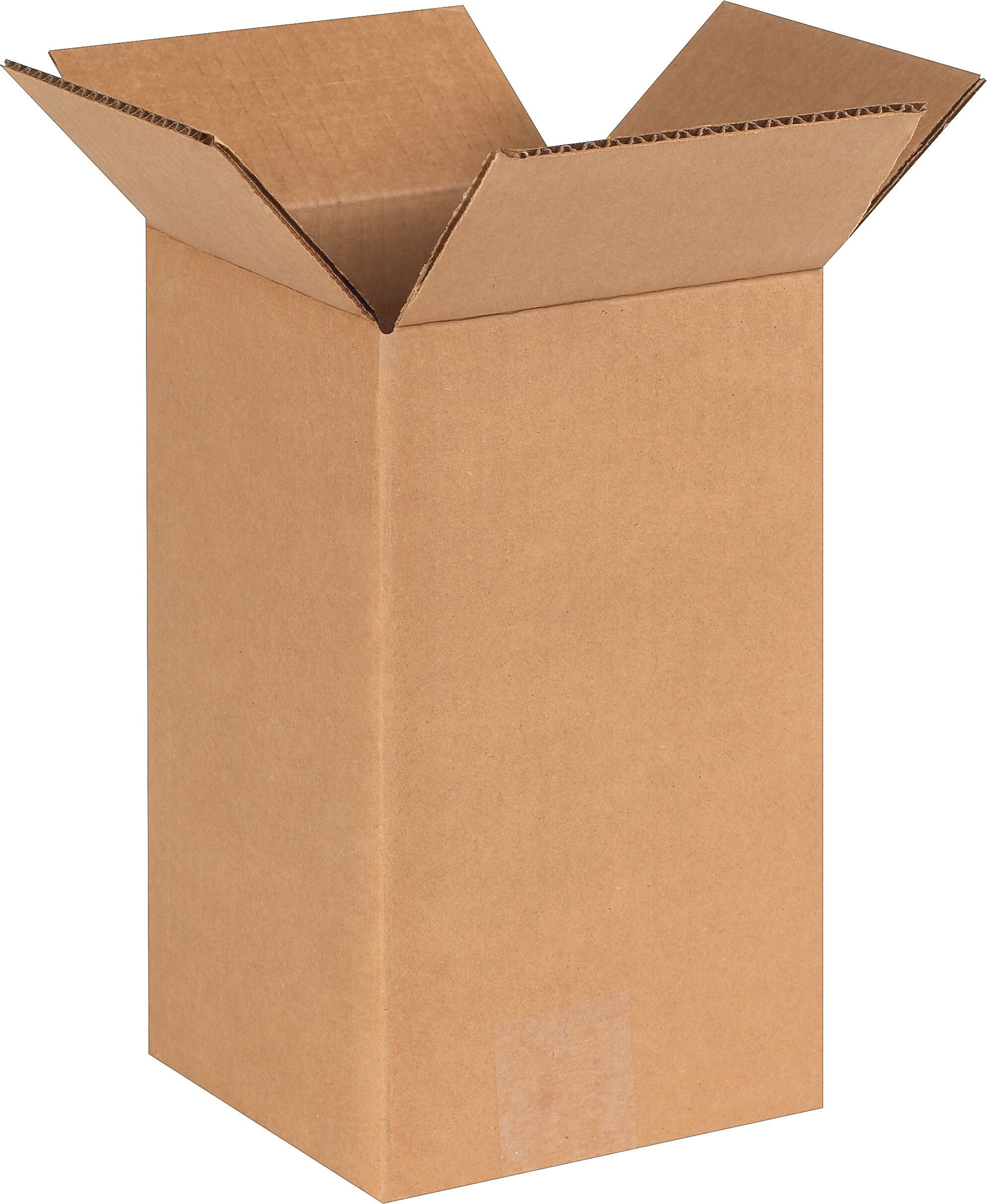 6" x 6" x 10" Shipping Boxes, 32 ECT, Brown, 25/Bundle (6610)
