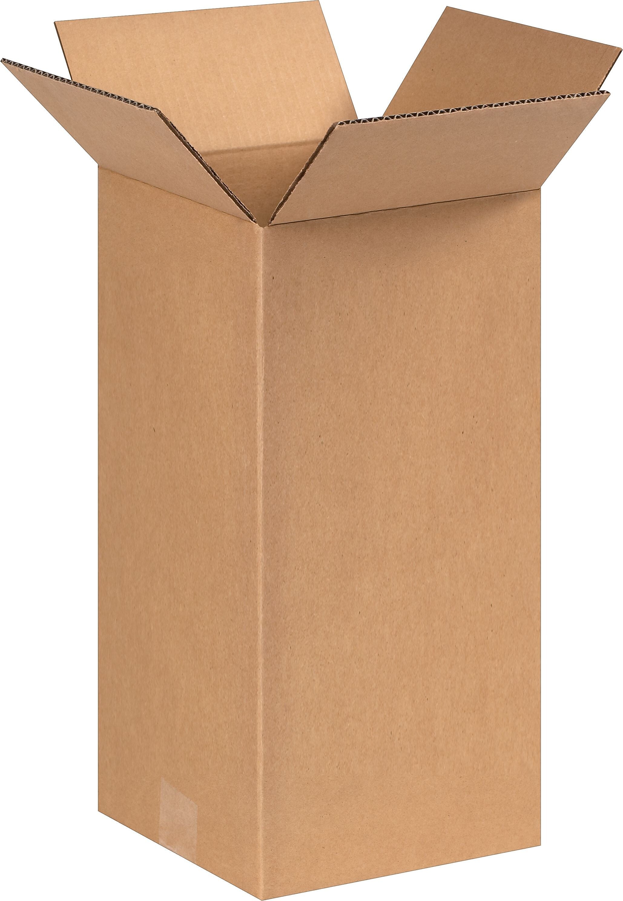 8" x 8" x 16" Shipping Boxes, 32 ECT, Brown, 25/Bundle (8816)