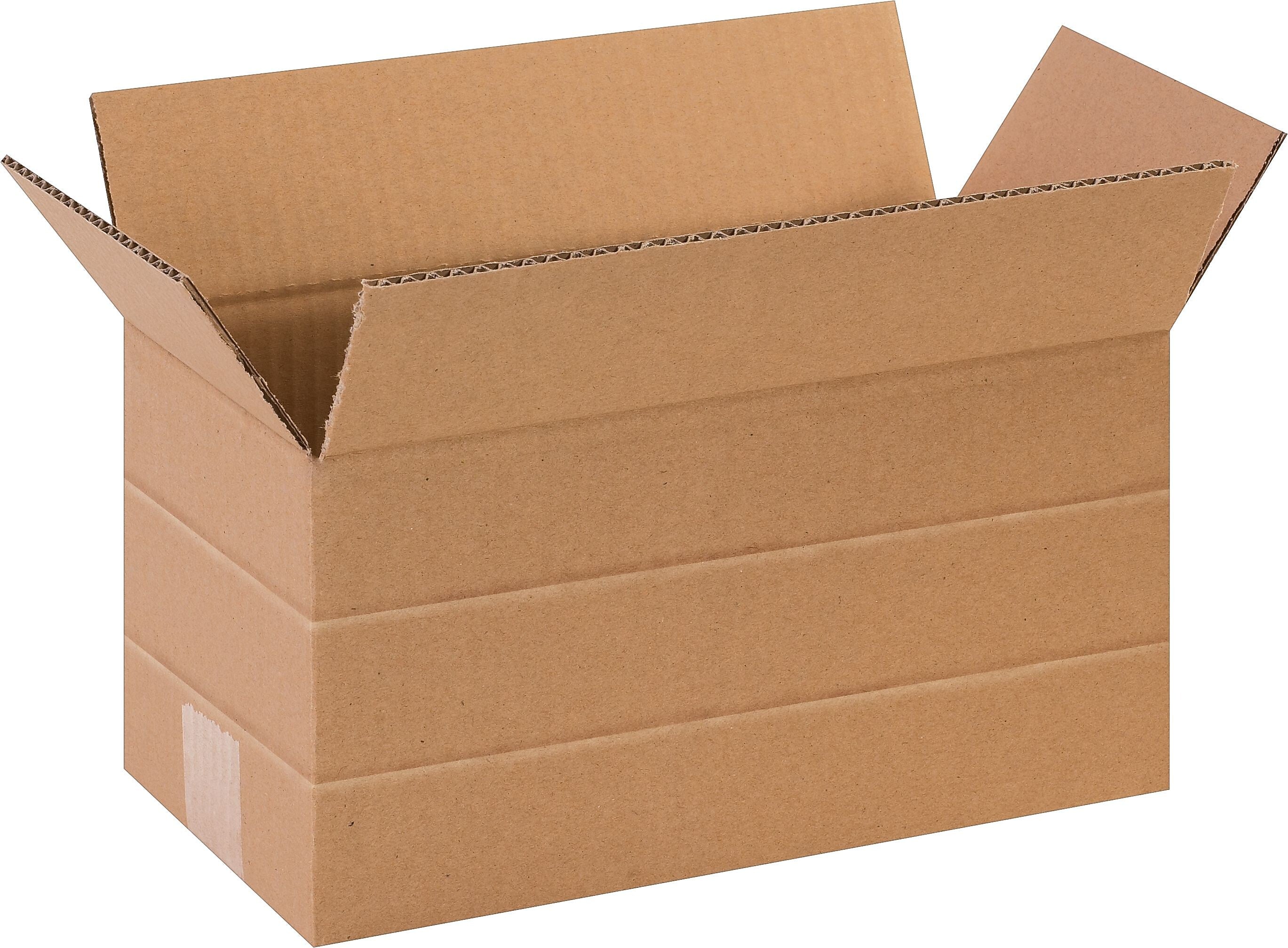 12" x 6" x 6" Multi-Depth Shipping Boxes, Brown, 25/Bundle (MD1266)