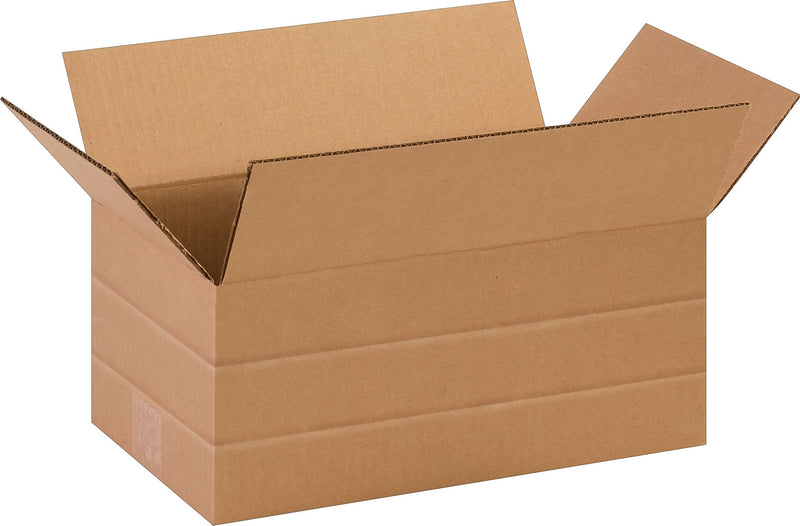 8" x 14" x 6"'' Multi Depth Shipping Boxes, 32 ECT, Brown, 25/Bundle(MD1486)