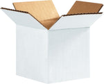 4" x 4" x 4" Shipping Boxes, White, 25/Bundle (444W)