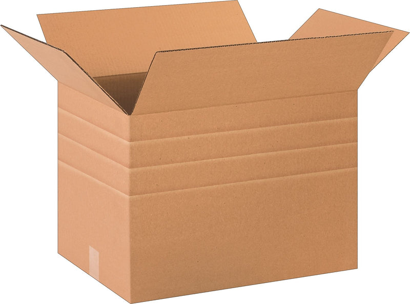 14 x 20 x 14'' Multi Depth Shipping Boxes, 32 ECT, Brown, 15/Bundle(MD201414)