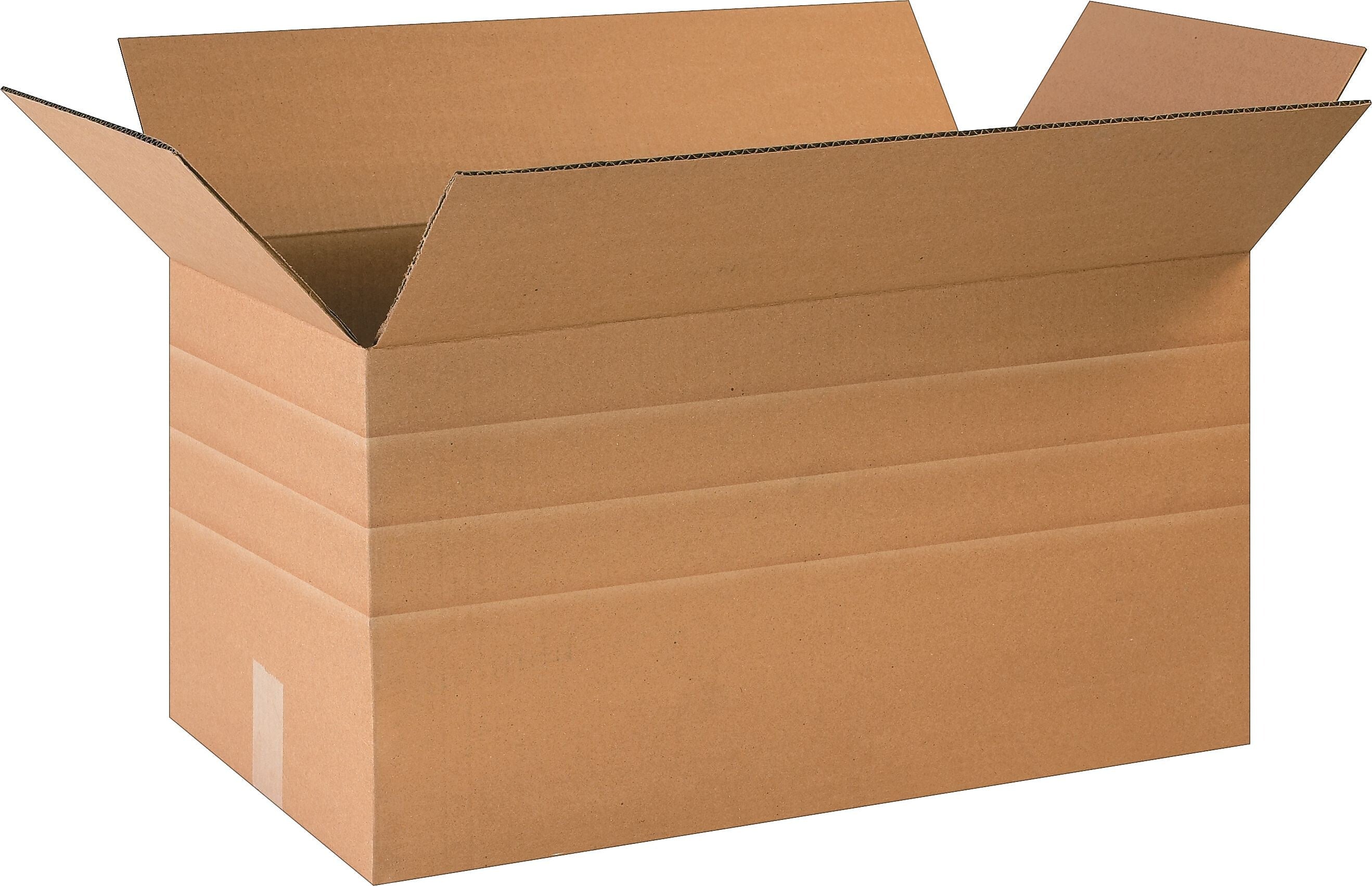 12" x 24" x 12"'' Multi Depth Shipping Boxes, 32 ECT, Brown, 25/Bundle(MD241212)