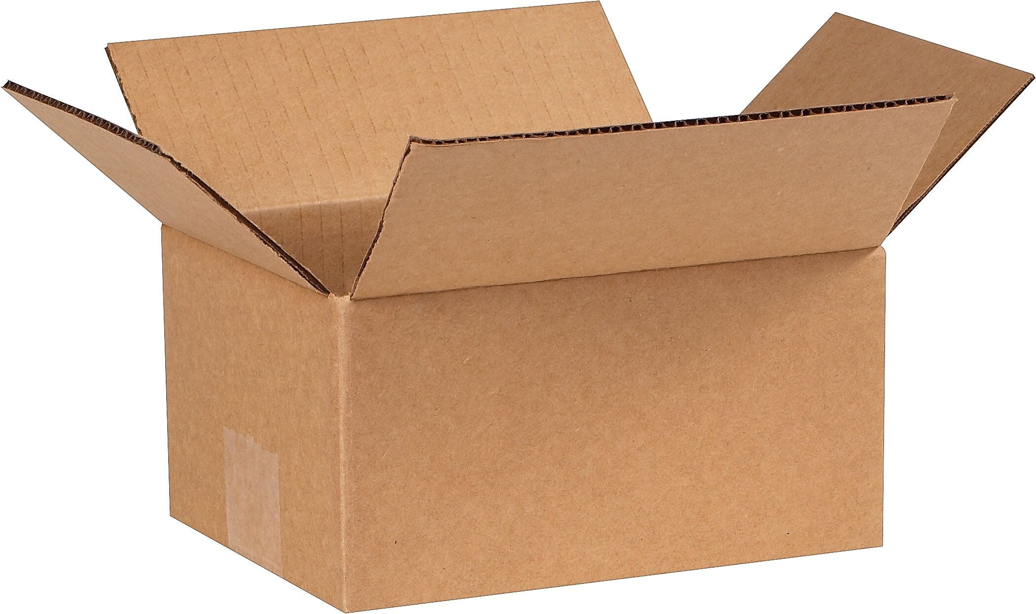 8" x 6" x 5" Shipping Boxes, 32 ECT, Brown, 25/Bundle (865)