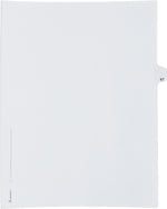 Avery Style Individual Legal Divider, Tab 67, 8.5" x 11", White, 25/Pack (01067)