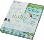 C-Line Recycled Lightweight Sheet Protectors, 11" x 8-1/2", Clear, 100/Box (62029)
