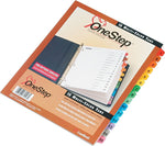 Cardinal® OneStep® Printable Table of Contents and Dividers, 15-Tab, Multicolor, 1/St