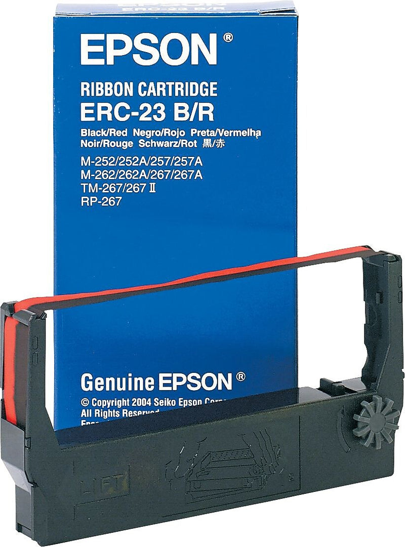 EPSON® ERC-23BR Printer Ribbon for M-250/M-260/RP265/267/TM-267A, B, C, D/TM-270, Black/Red