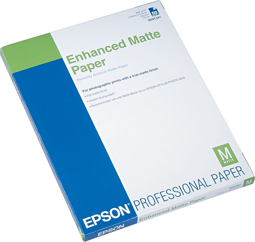 Epson Ultra Premium Matte Presentation Paper, 8.5" x 11", 50 Sheets/Pack (S041341)