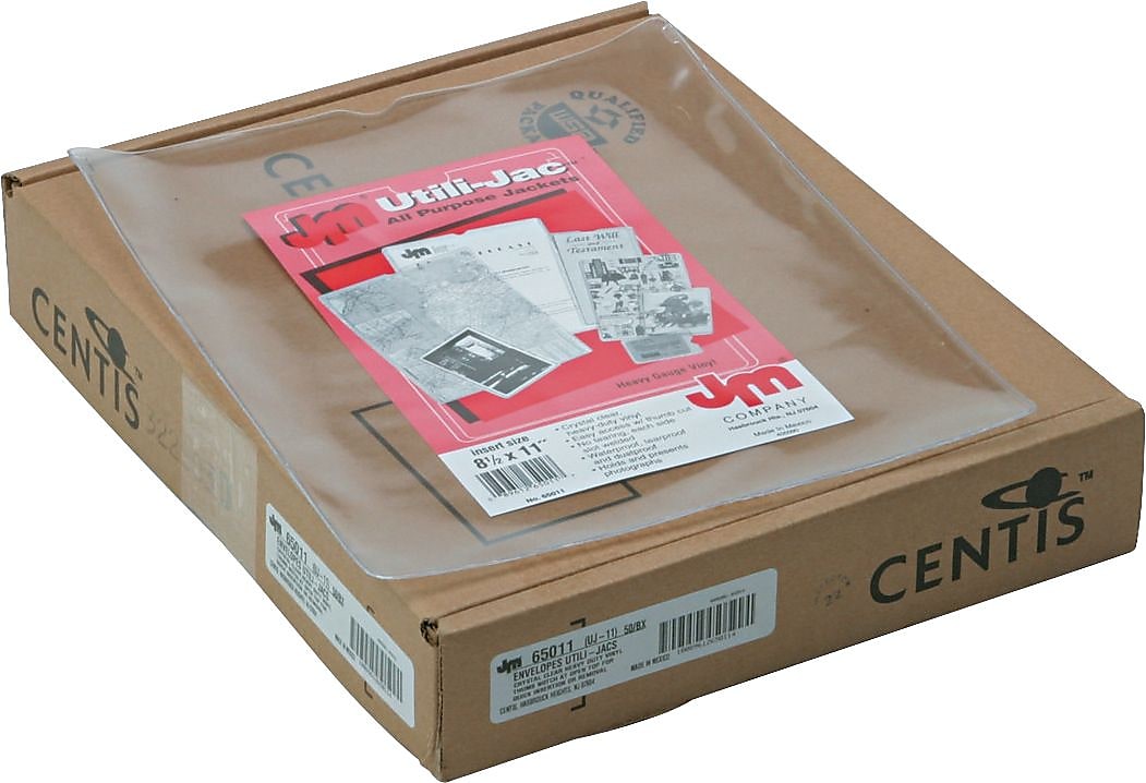 Esselte Utili-Jacs™ Clear Vinyl Envelopes, Top Load, 8-1/2 x 11 Insert Size, 50/Bx