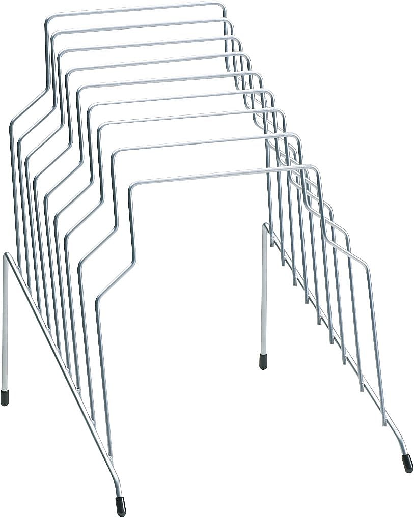 Fellowes Wire Step File 8-Compartment Silver Steel Organizer (72604)