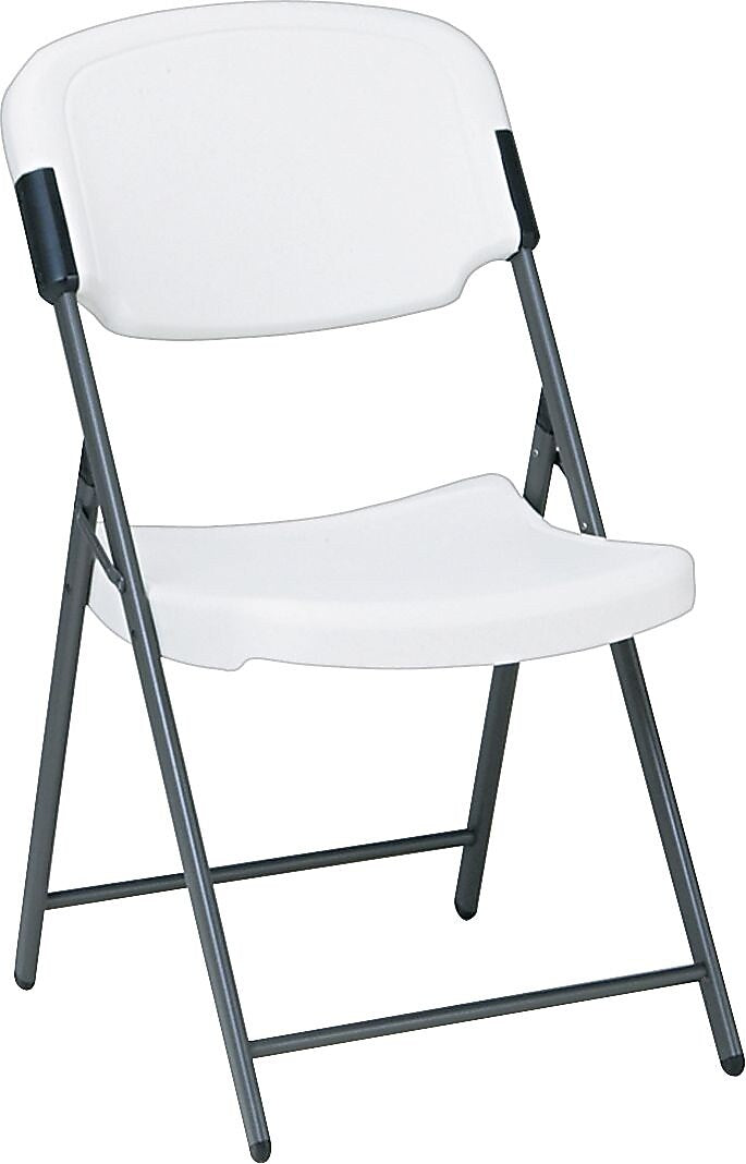 Iceberg Nesting Folding Chair, 19"W x 6"D x 43"H, Platinum