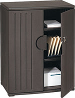 Iceberg® Officeworks® Polyethylene Storage Cabinet, Non-Assembled, 46Hx36Wx22D", Black