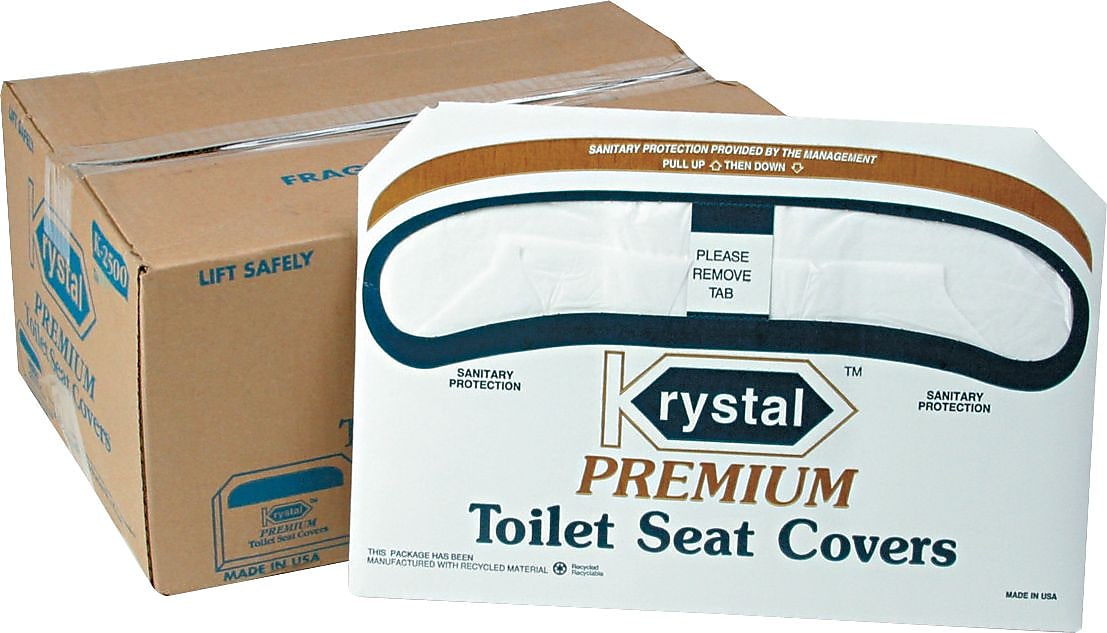 Krystal Restroom Toilet Seat Covers, 2,500/CT (HOSHG2500)