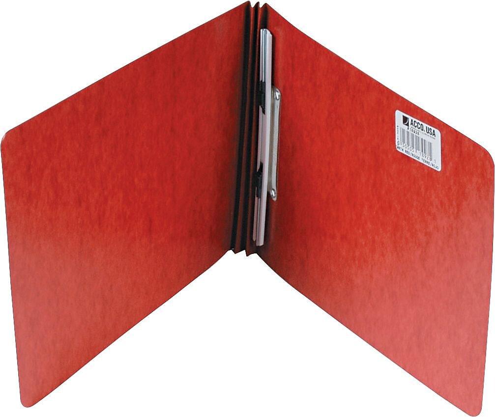 ACCO Pressboard Report Cover with Spring-Style Fastener, Earth Red, 8 1/2" x 11"