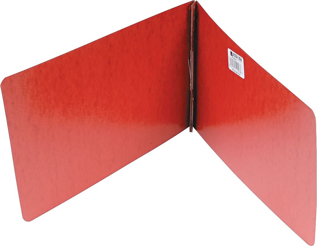 ACCO® PRESSTEX® Report Cover, Top Bound,  2-3/4" Centers, Legal Size 8-1/2" x 14", Red