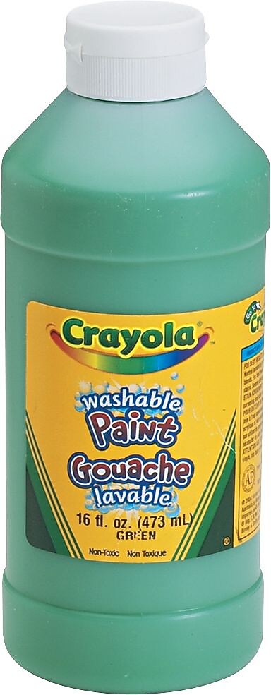 Crayola Washable Paints, Green, 16 oz. (54-2016-044)