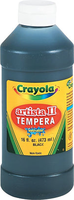 Crayola Artista II Washable Tempera Paint, Black, 16 oz. (54-3115-051)