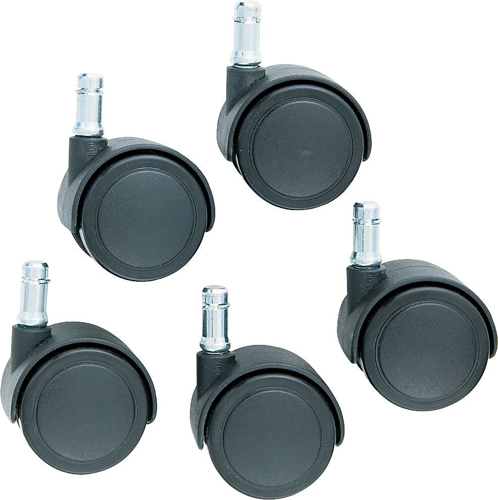Safety Casters with Standard Neck, B Stem, Soft Wheel Tread