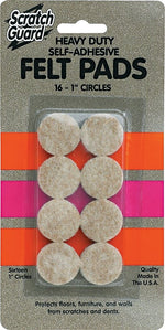 Master Caster Scratch Guard Surface Protectors, Beige, 16/Pack (88496)