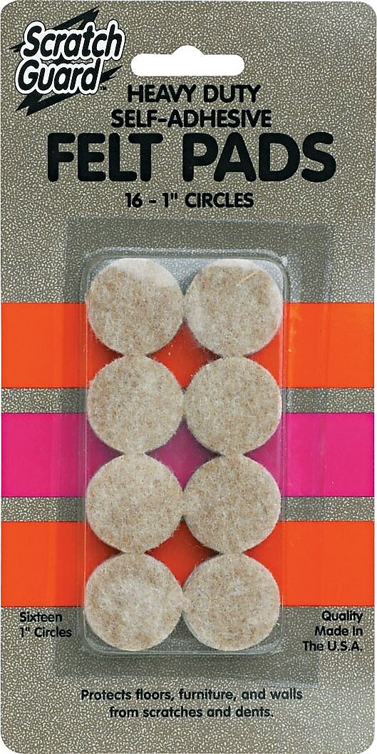 Master Caster Scratch Guard Surface Protectors, Beige, 16/Pack (88496)