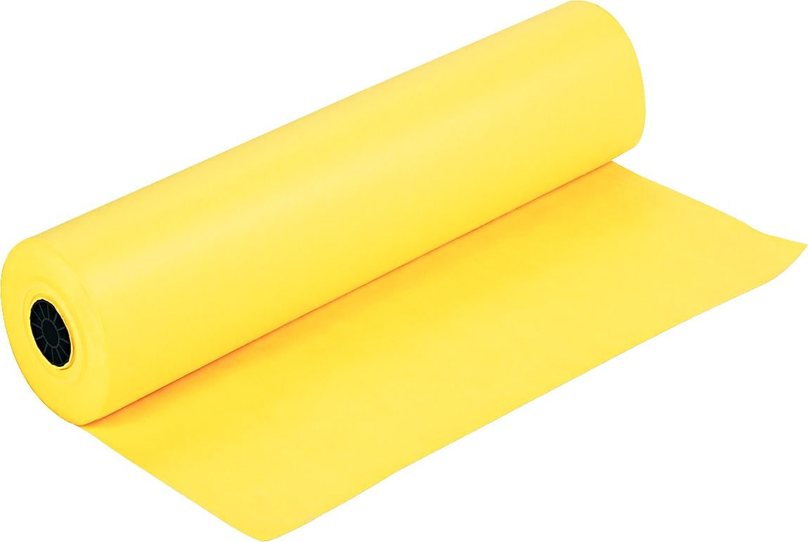 Pacon Spectra ArtKraft Duo-Finish Paper Rolls, 36" x 1,000', Canary (67081)
