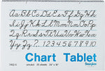 Pacon Two-Hole Punched Chart Tablet with Cursive Cover, 24" x 16", Unruled, 25 Sheets/Pk