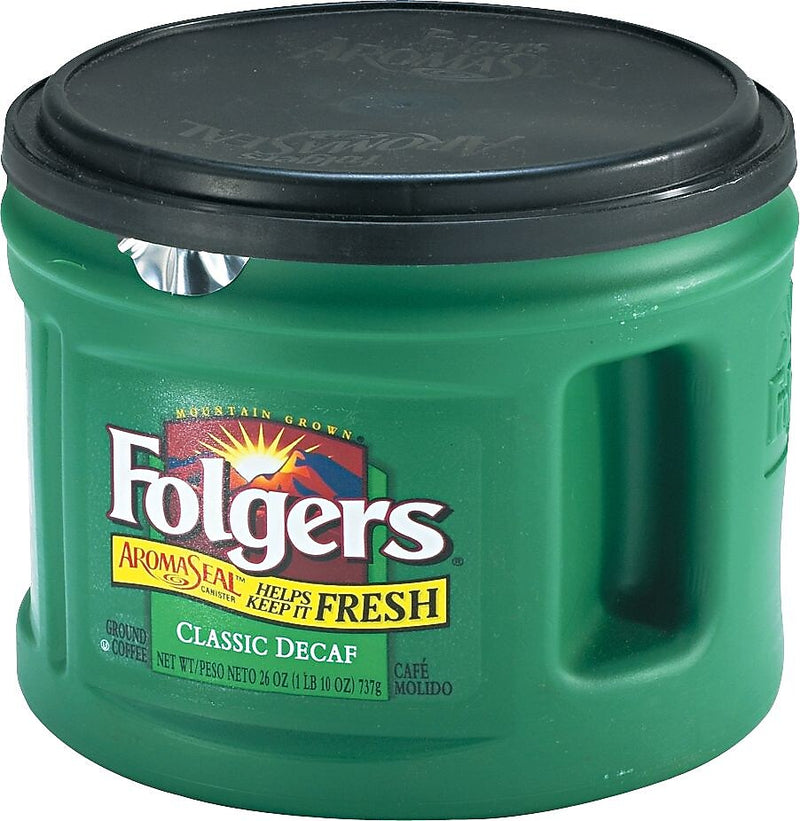 Folgers Classic Decaf Ground Coffee, 22.6 oz, 6/Carton (374)