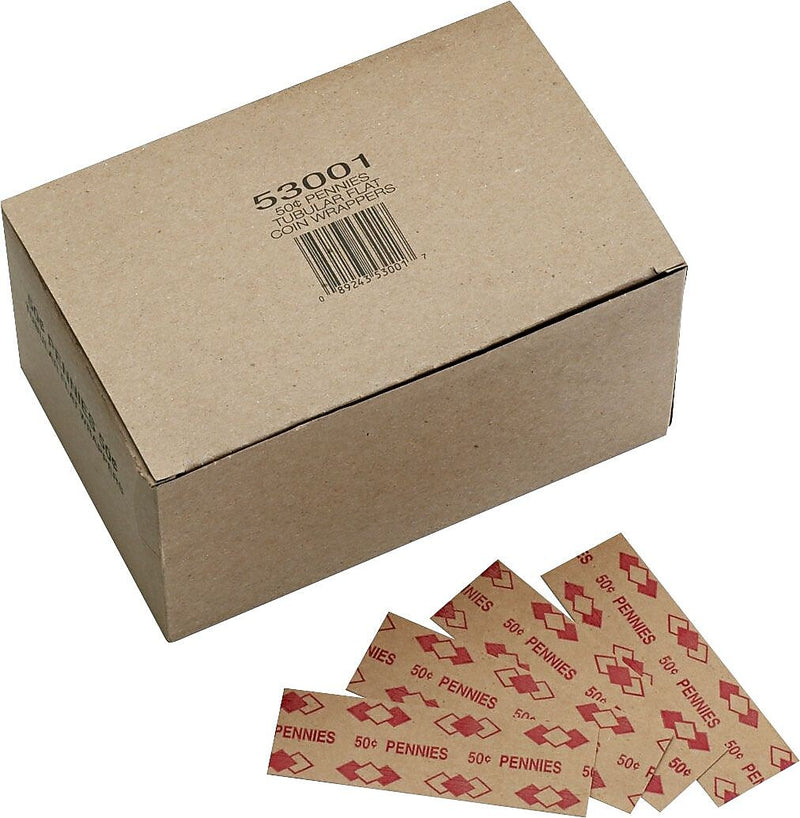 Pap-R Products Coin Wrappers, Red 1000/Box (30001)