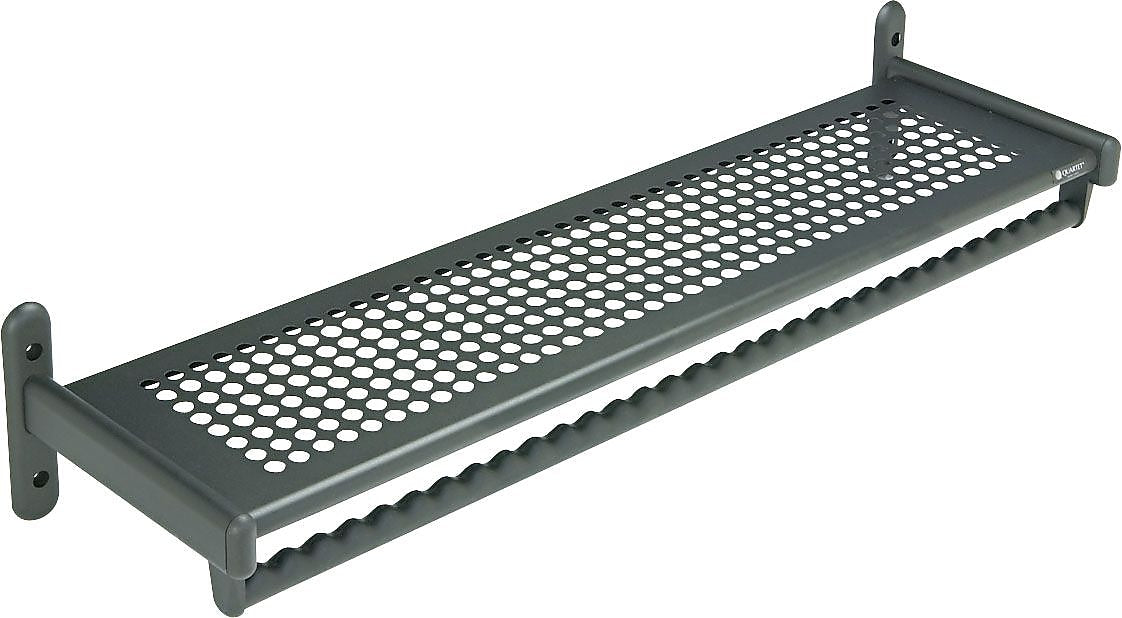 Quartet Shelf Rack, Wall Mount, 16-32 Hangers, 48" Long, Black